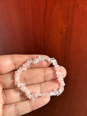 Natural Rose Quartz Bracelet - 7-8" Stretch Beaded Love Stone Jewelry - Healing Crystal for Self-Love and Relationships - Women & Men