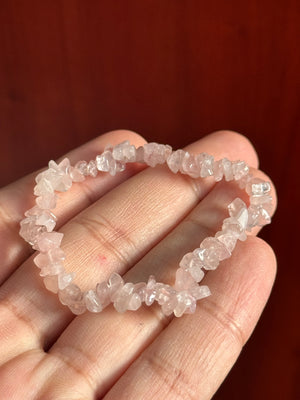 Natural Rose Quartz Bracelet - 7-8" Stretch Beaded Love Stone Jewelry - Healing Crystal for Self-Love and Relationships - Women & Men