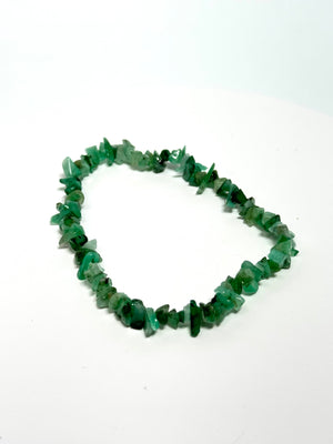 Natural Emerald Beaded Bracelet, 7-8 Inch Stretch Bracelet, Genuine Green Gemstone Jewelry, Healing Crystal Bracelet Gift