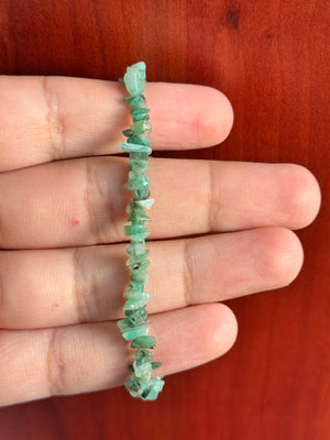 Natural Emerald Beaded Bracelet, 7-8 Inch Stretch Bracelet, Genuine Green Gemstone Jewelry, Healing Crystal Bracelet Gift