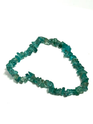Apatite Bead Bracelet, Natural Blue Gemstone Expandable Bracelet, 7-8 Inch Handcrafted Apatite Crystal Jewelry
