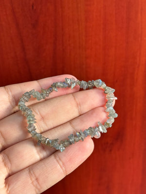 Black Rainbow Moonstone Bracelet, 6-7 Inch Expandable Beaded Jewelry, Natural Healing Crystal, Adjustable, Handmade Gift for All