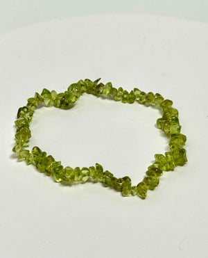 Peridot Bracelet, 6-7 Inch Expandable, Natural Beaded Jewelry, Adjustable Stretch, Healing Crystal, Handmade Gift