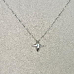 Swiss Blue Topaz Star Pendant | Sterling Silver Necklace — Minimalist Gift for Her