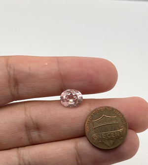 YAG Morganite Gemstone | Lab Created Pink Oval 6x4mm-14x10mm — Custom Jewelry & Designer Stone