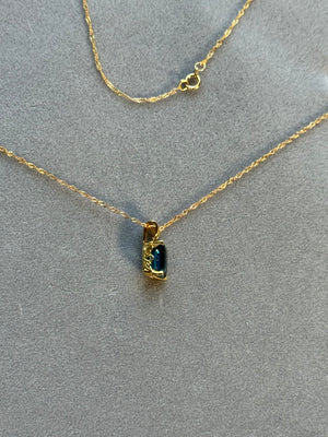 Emerald Cut London Blue Topaz Pendant 8x6mm 1.57-2.13 Ct in 14K Yellow Gold – AAA Quality Solitaire Necklace with 18-Inch Chain