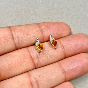 Citrine earrings in elegant gift box perfect for birthday present