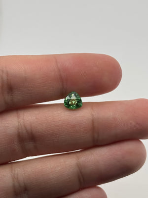 Natural Tsavorite Garnet – 1.92 Ct Trillion Checkerboard Cut – 7.4mm Loose Green Gemstone