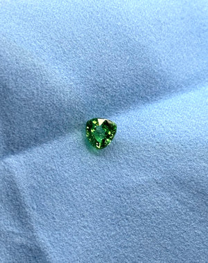 Natural tsavorite trillion checkerboard cut 1.92 ct vivid green gemstone