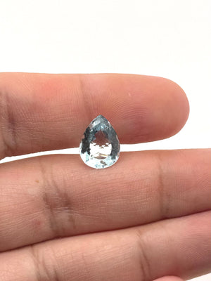 Natural Aquamarine 3.73 Ct Pear Cut Loose Gemstone | 13x9.9mm Blue Aquamarine | March Birthstone | Pear Shape Jewelry Stone