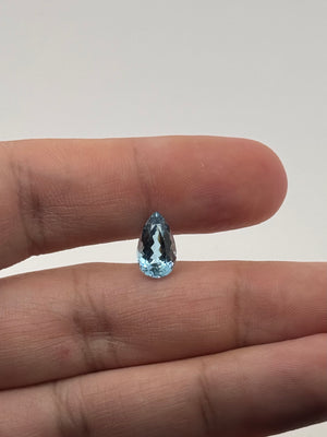 Natural aquamarine pear cut 2.57 carat loose gemstone
