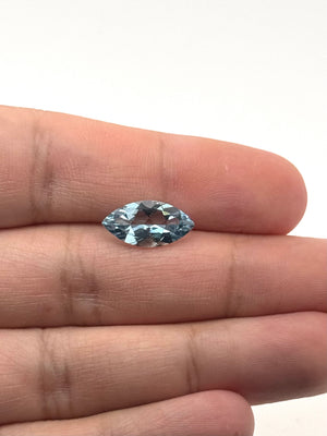 natural aquamarine marquise cut 3.18 carat gemstone
