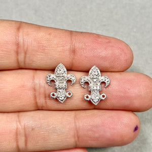 Diamond Fashion Earrings | 14K White Gold Studs — 0.10–0.14 Ct Elegant Everyday Jewelry