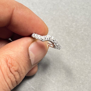 18K White Gold Diamond Wedding Band - 0.40 ct, Size 4