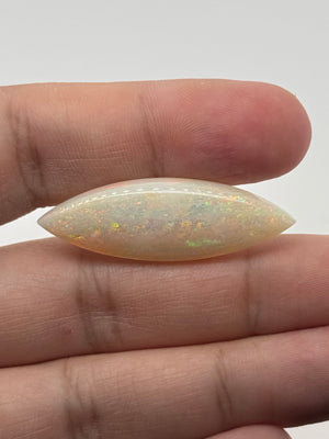 Natural white opal marquise cut 17.90 ct loose gemstone AAA quality
