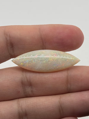 Natural White Opal Marquise Cut 17.90 Ct AAA Loose Opal Gemstone 42 x 14 mm Large Opal for Statement Ring Pendant or Collector