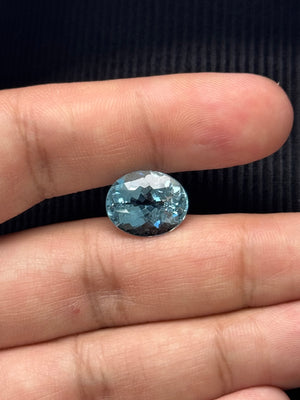 Natural Aquamarine Oval Cut 7.73 Ct AAA Loose Gemstone 15.00 x 12.10 mm Blue Aquamarine for Ring Pendant or Collector