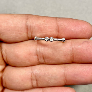 Diamond Wedding Ring | 18K White Gold Band — 0.20–0.24 Ct Classic Bridal Ring Size 6.5