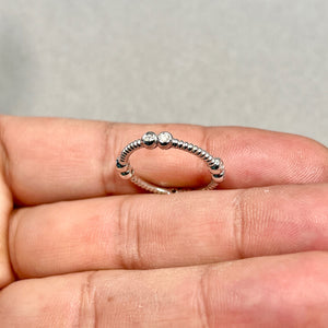 Diamond Wedding Ring | 18K White Gold Band — 0.20–0.24 Ct Classic Bridal Ring Size 6.5