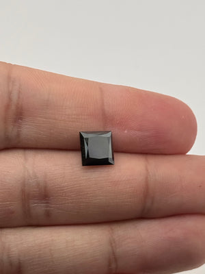 GIA Certified Fancy Black Diamond Princess Cut 2.64 Ct VS1 8.10mm Natural Black Diamond Loose Gemstone for Ring Pendant
