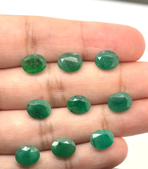 Natural Emerald Oval Cut Loose Gemstone 10x8mm – 1.90-2.75 Ct A Quality Green Emerald Stone | May Birthstone, Jewelry Making Supply