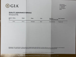 GIA Certified Fancy Black Diamond Princess Cut 2.94 Ct VS1 8.08mm Natural Black Diamond Loose Gemstone for Engagement Ring