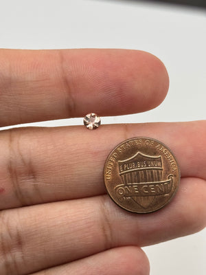 Loose Imperial Topaz Gemstone - 4mm Round Peach AAA Quality, Natural Peach Topaz Stone for Jewelry Making, for Rings, Earrings