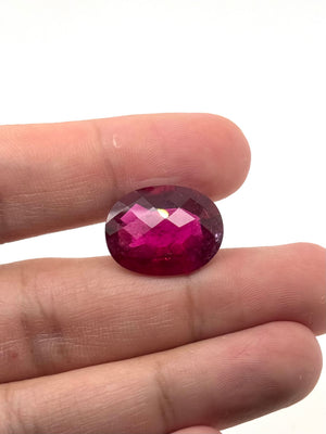 Natural Red Tourmaline Oval 16.55 Ct AA Loose Gemstone | Large 20.5x15.7mm One of a Kind Tourmaline | Ring Pendant Gift