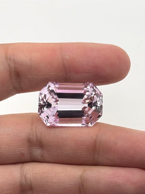 natural pink kunzite emerald cut 48.73 carat loose gemstone