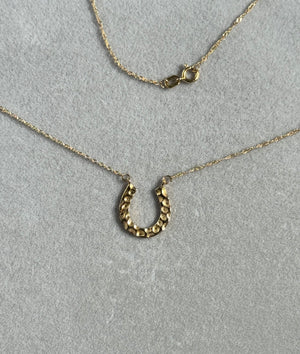 U-Shaped Gold Pendant in 14K Yellow Gold – Minimalist Gold Necklace, Dainty Everyday Pendant Jewelry Gift