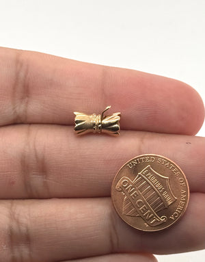 14K Yellow Gold Bow Clasp | Solid Gold Pearl Necklace Bracelet Jewelry Clasp