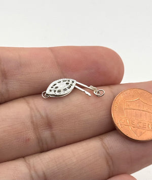 Silver Filigree Fishlock Clasp | Pearl Beaded Necklace Jewelry Clasp