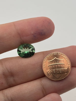 Swiss Green Topaz Oval 12x10mm AAA Loose Gemstone | Coated Green Topaz Stone | Ring Pendant Jewelry Making