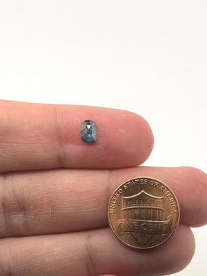 Natural treated blue diamond 0.42ct emerald cut 6.4x4.3mm loose gemstone for jewelry making and engagement ring design