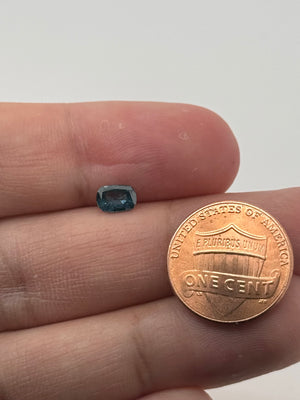 Natural Blue Diamond 0.42ct Emerald Cut 6.4x4.3mm Treated I3 Clarity Loose Diamond | Rose Cut Option | Jewelry Making Stone