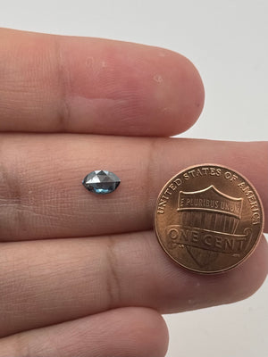 Natural treated blue diamond 0.46ct emerald cut 6.2x4.7mm SI2 loose gemstone for engagement ring and jewelry making