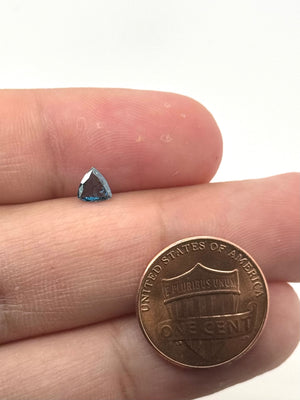 Natural treated blue diamond 0.32ct 5mm SI1 loose gemstone for engagement ring and jewelry making