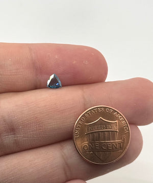Natural Blue Diamond 0.32ct 5mm Treated SI1 Clarity Loose Diamond | Rose Cut Option | Jewelry Making Stone