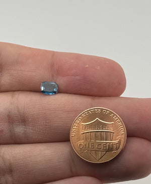 Natural Blue Diamond 0.52ct Emerald Cut 6.1x4.3mm I3 Clarity Loose Diamond | Rose Cut Option | Jewelry Making Stone