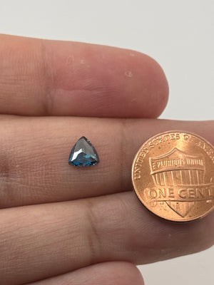 Natural treated blue diamond 0.56ct trillion cut 6.2mm SI1 loose gemstone for engagement ring and jewelry making