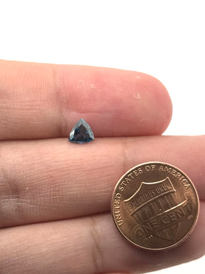 Natural treated blue diamond 0.48ct trillion cut 5.7mm SI1 loose gemstone for engagement ring and jewelry making