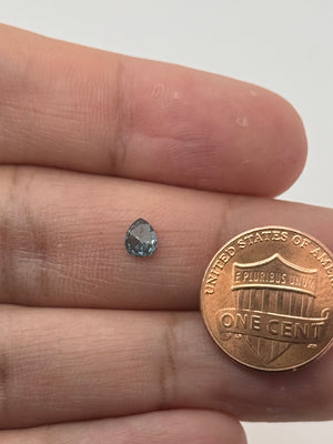 Natural treated blue diamond 0.34ct 5.1x4.3mm SI1 loose gemstone for engagement ring and jewelry making