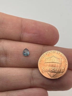 Natural Blue Diamond 0.34ct 5.1x4.3mm Treated SI1 Clarity Loose Diamond | Rose Cut Option | Jewelry Making Stone