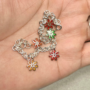 Diamond Children’s Bracelet | Sterling Silver Flower Design — Sweet Birthday Gift for Girls