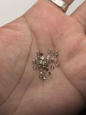 Natural Brown Diamonds 2.8mm Round SI1-SI2 Lot (Jewelry Making Stones)