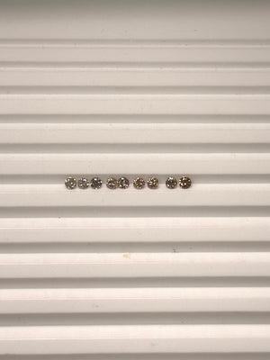 Natural Brown Diamond 2.8mm Round 9pcs Lot VS1 0.77ct Loose Diamonds | High Clarity Matching Parcel | Jewelry Making Stones