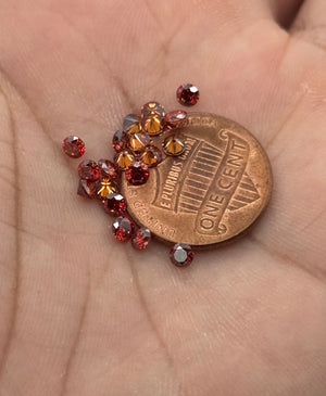 Garnet Red Moissanite Round Loose Stone | VVS1 Brilliant Cut Gemstone | Jewelry Making