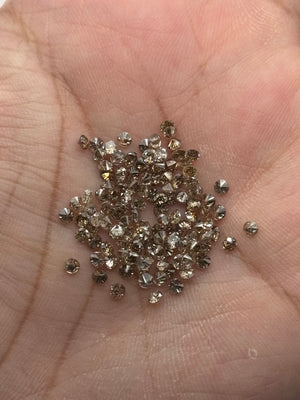 Natural Brown Diamond 2.5mm Round 10pcs Lot SI1 SI2 Loose Diamonds | Light Medium Dark Shades | Jewelry Making Stones
