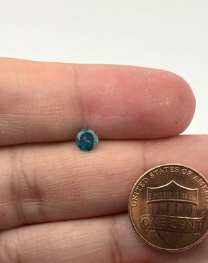 Natural blue diamond 0.43 ct round 5mm loose gemstone