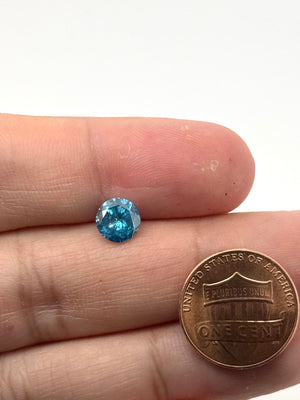 Natural blue diamond 1.38 ct round 7.1mm loose gemstone
